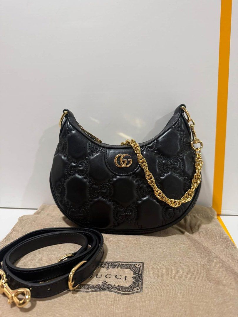 Preloved GG Leather Crossbody Bag (Category: Luxury Bags & Wallets) located in Manila. Submitted by bagsandmanymanymore1 (Listing ID 1460600397, Image 1). Description: Preloved GG Crossbody Size 21cm What you see is what you get Rare to find.