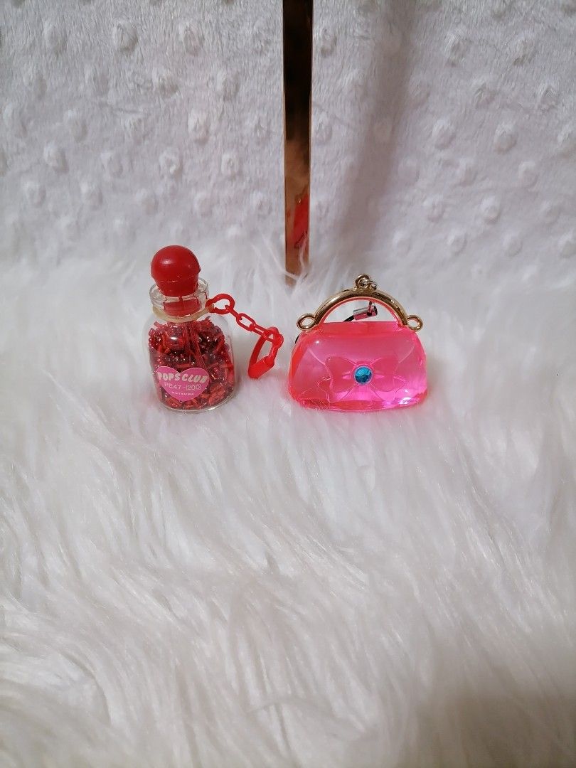 Pretty Keychains (Category: Other Accessories) located in Butuan. Submitted by az-branded.items (Listing ID 1466358127, Image 1). Description: Bundle Price Miniature bag is glass not plastic Very pretty in actual Authentic items From Japan.