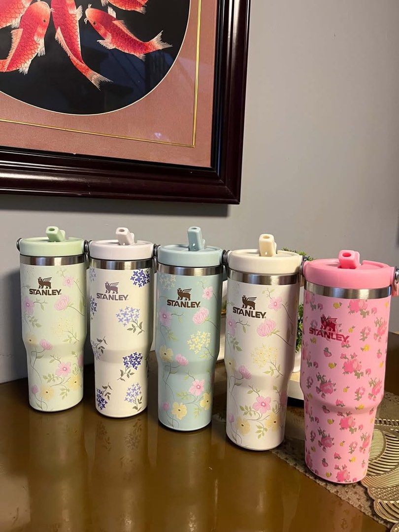 Printed Stanley Flipstraw 🤍 (Category: Water Bottles & Tumblers) located in Guinobatan. Submitted by jadieee_young22 (Listing ID 1466507163, Image 3). Description: • yes to choosing design • with box, straw & manual .