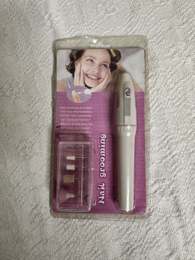 Professional Rotary Nail Grooming Set with 5 Interchangeable Tips (Category: Hands & Nails) located in Makati City. Submitted by avic_c (Listing ID 1466465346, Image 1). Description: - Brand new and unopened in original packaging (Item: FF6040C) - Complete at-home nail care set with 1 handheld grooming tool - Includes 5 interchangeable attachments for shaping, smoothing, polishing, and cuticles - Easy-to-use design for salon-quality results at ho