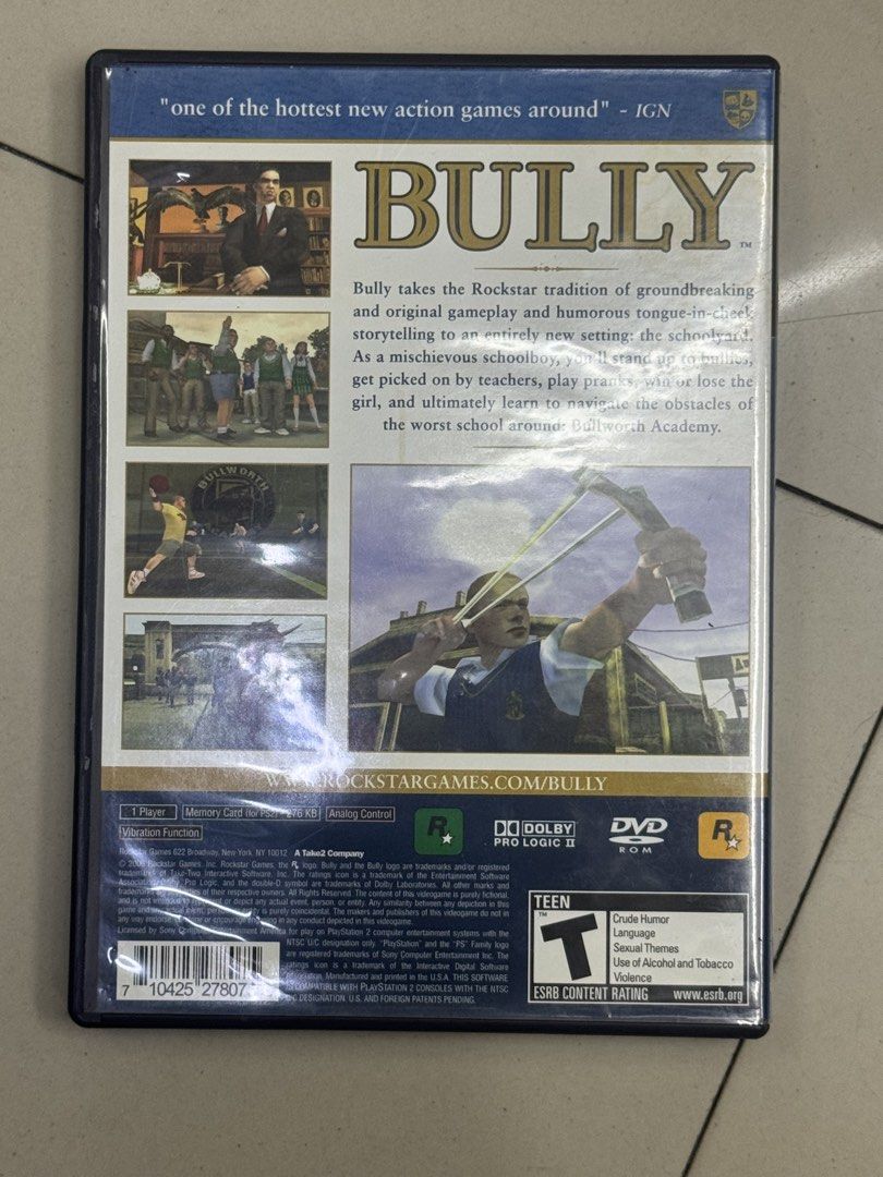 Ps2 Game BULLY (Category: PlayStation) located in Quezon City. Submitted by error081gh (Listing ID 1466453540, Image 2). Description: Sale PlayStation 2 Game no issues tested With Memory Card Meet up place Greenhills Macdo area Only.