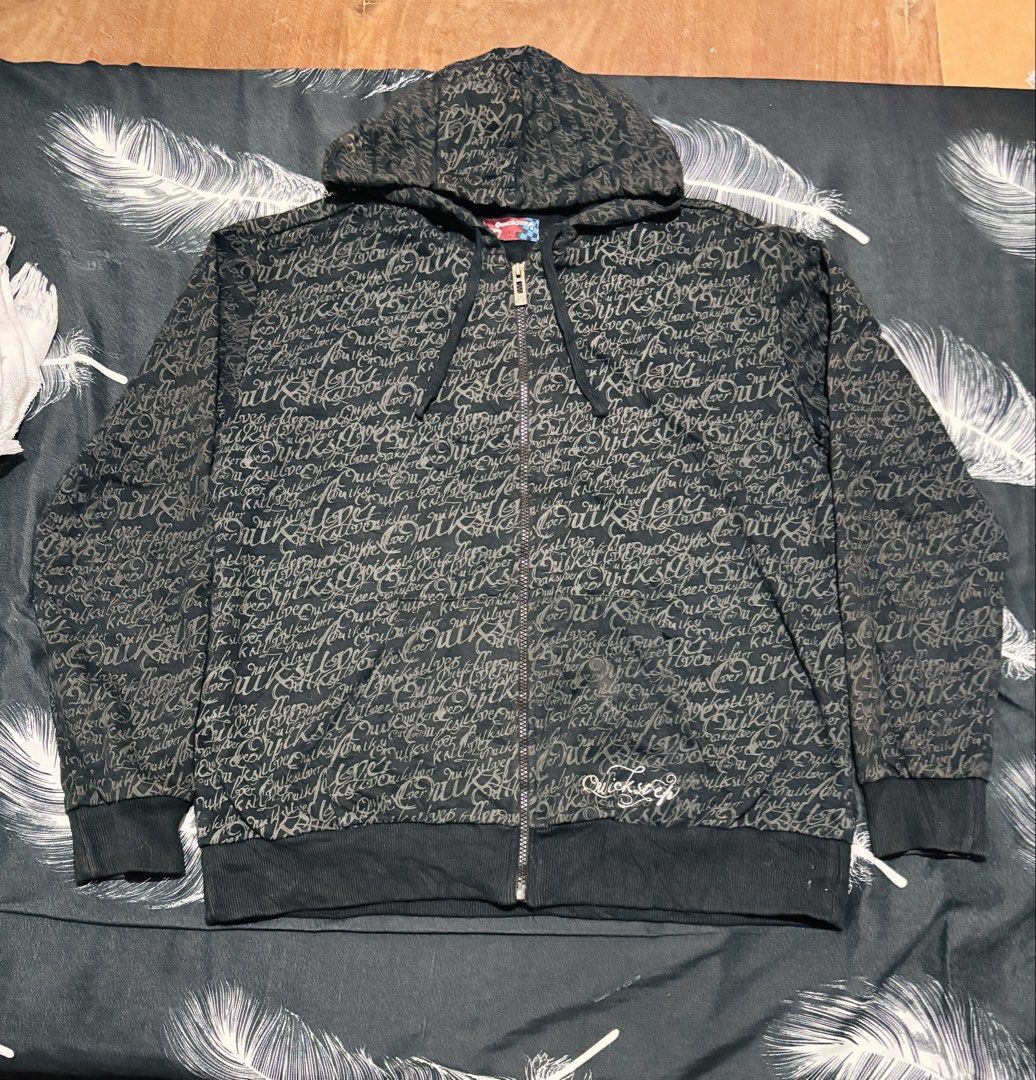 QuickStep All-Over Print Zip Up Hoodie (Category: Coats, Jackets and Outerwear) located in Manila. Submitted by erxm.thrift (Listing ID 1466469854, Image 1). Description: .