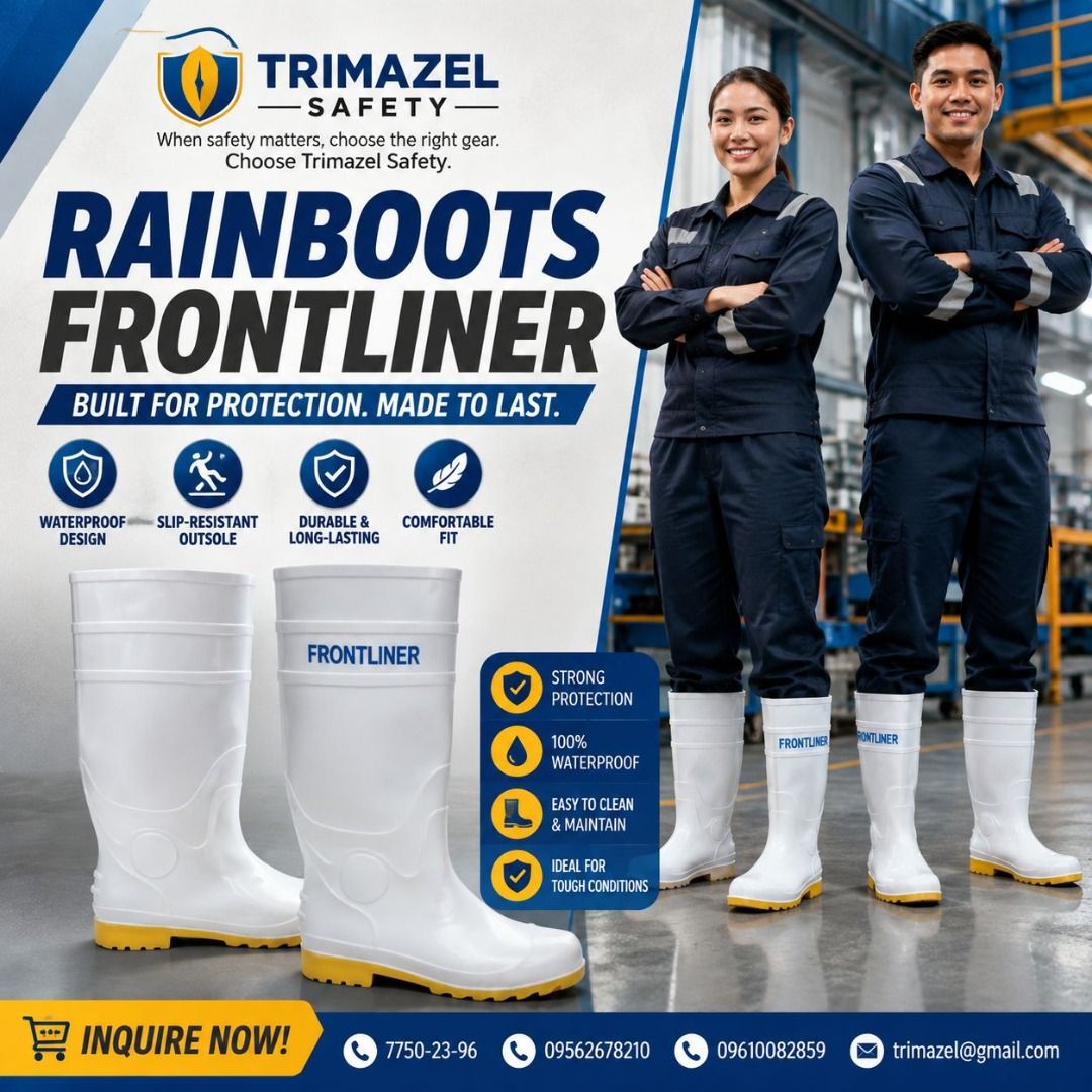 RAINBOOTS FRONTLINER (Category: Looking For) located in Paranaque City. Submitted by buynowbilikanow (Listing ID 1466350623, Image 1). Description: ✅ Guaranteed lowest price ✅ Quality products ✅ Big discount for bulk orders ✅ 100% LEGIT TRUSTED SUPPLIER! ✅ With Complete Legal Documents ✅ BIR Registered We Supply All Kinds Of PPE Supplies, Raincoat, Hard Hat, Cooler Box, Plastic Trash Bin, Road Barriers, Kayak Boats, Crystal Kayak, Traffic Cone, T