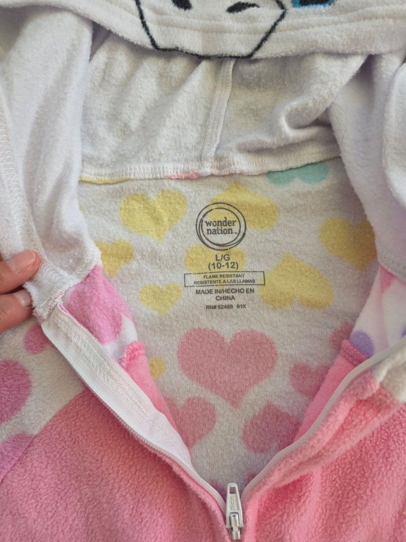 Rainbow Unicorn Onesie (Category: Babies & Kids Fashion) located in Quezon City. Submitted by preloved_by_mariekondo (Listing ID 1466451364, Image 3). Description: Wonder Nation Rainbow Unicorn Onesie, can be used as a costume or pajamas. Front zipper enclosure. Size 6-6x, fits 6yo. Wrong size on the tag..