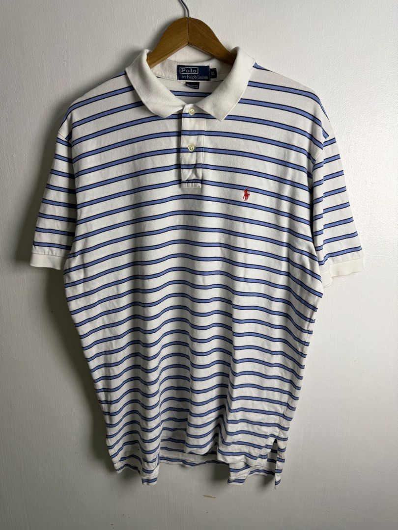 Ralph lauren stripe polo shirt (Category: Tshirts & Polo Shirts ) located in Daraga. Submitted by casualthread (Listing ID 1466452408, Image 1). Description: Authentic Issue minimal slit see last pic ( di masyado visible) 23.5x30.