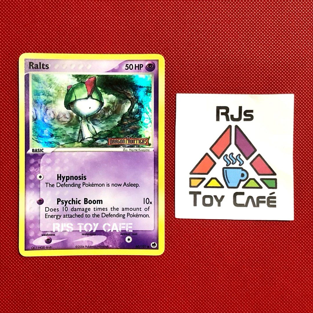 Ralts 60/101 Common (Category: Raw Singles) located in Manila. Submitted by blessedsavedloved (Listing ID 1466356643, Image 2). Description: Pokemon EX Dragon Frontiers Ralts 60/101 - from Pokémon TCG EX Sandstorm expansion 2003 - Vintage Reverse Holofoil finish with logo stamp - Artwork by Hajime Kusajima - Whites on back, please refer to photos - Comes with sleeve and top-loader Payment: BDO, BPI, GCash Delivery c/o Buyer: Lalamove, Grab, LBC .