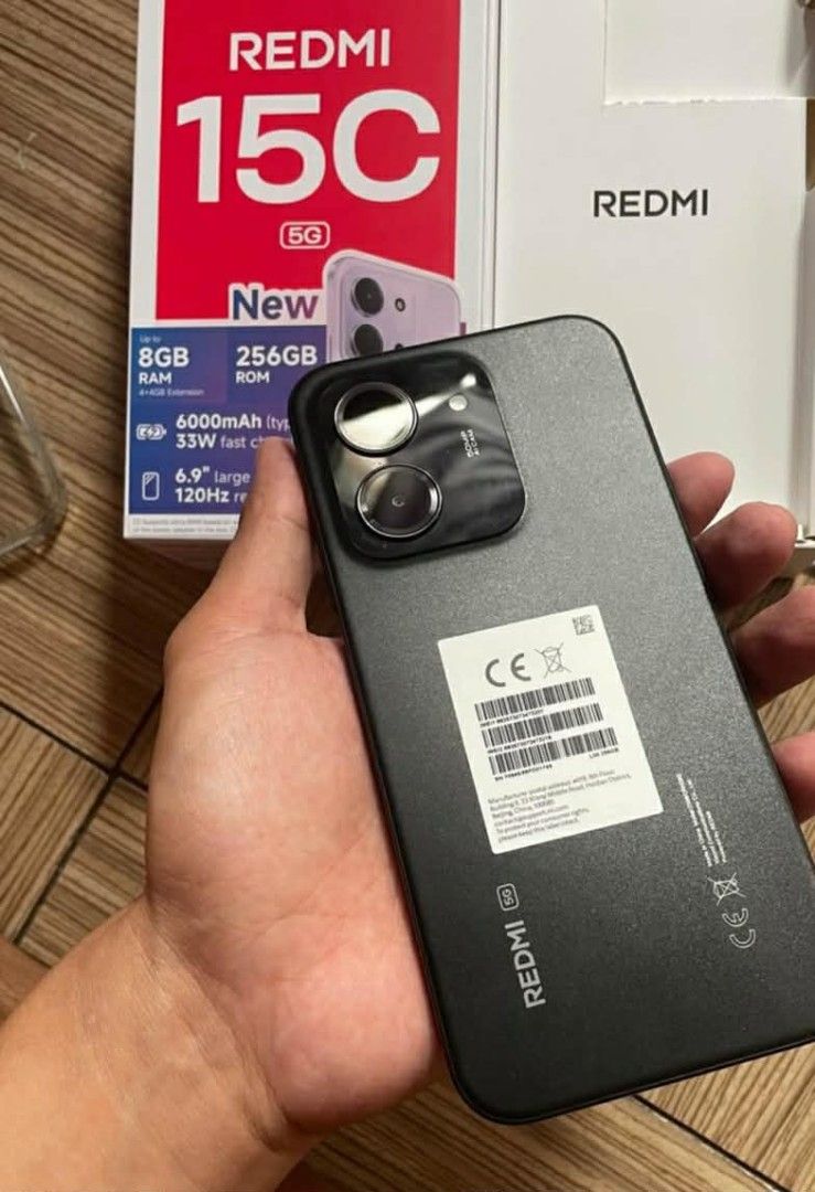 Redmi 15c 5G (Category: Xiaomi) located in Manila. Submitted by happyearth_17e07f (Listing ID 1466476467, Image 1). Description: For sale redmi 15c 5G complete good as new. mall srp 9m selling price 7k.