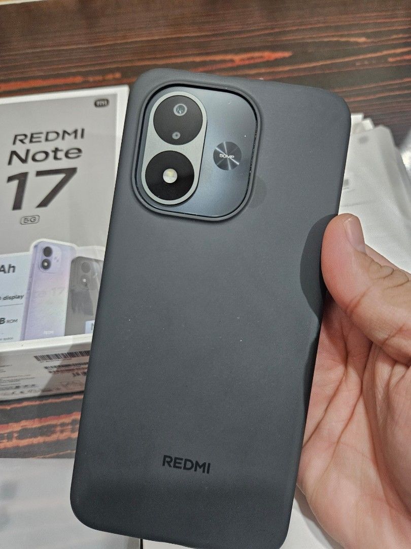 Redmi Note 17 5g (Category: Other Mobile & Gadget Accessories) located in Antipolo. Submitted by cathriabreana (Listing ID 1466509445, Image 3). Description: 💥💥FOR SALE💥💥 OPEN FOR SWAP! Complete Package Good as new 100bh 1cc, 1month old Redmi Note 17 5g📌📌📌 12/256gb 7700mah 45w Type c Snapdragon 4 Gen 4 6.99inches 50mp/16mp Under display fingerprint AMOLED DISPLAY 120hz refresh rate Corning Gorilla Glass 7i Android 16 Inclusions: ✅Unit ✅Box