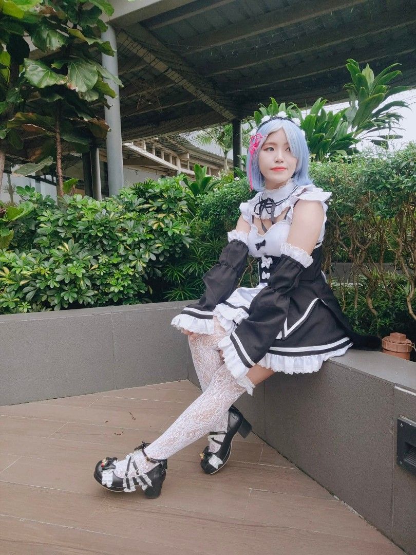 Rem costume cosplay anime Re Zero (Category: Sets or Coordinates) located in Pateros City. Submitted by soshifem (Listing ID 1466500351, Image 1). Description: size XS-SMALL costume + headband only NO WIG high quality MTO.