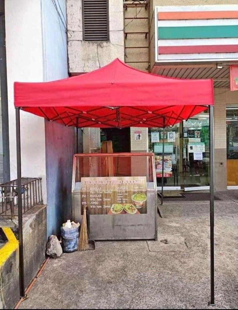 Retractable tent (Category: Outdoor Furniture) located in Manila. Submitted by lyfrancois14 (Listing ID 1466336841, Image 3). Description: 2*2m 1850 red green blue khaki white 3*3m 2100 red green blue khaki white 3*4.5 2700 red green blue.