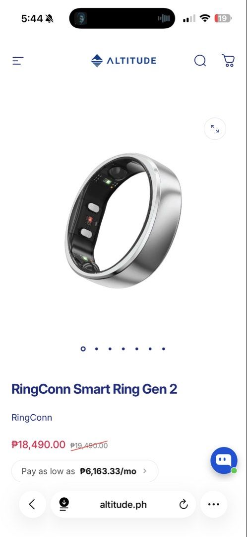 RingConn Smart Ring Gen 2 (size 8) (Category: Wearables & Smart Watches) located in Manila. Submitted by navi_popo (Listing ID 1466443269, Image 3). Description: Comes with original box & charging case. Eastwood area. .