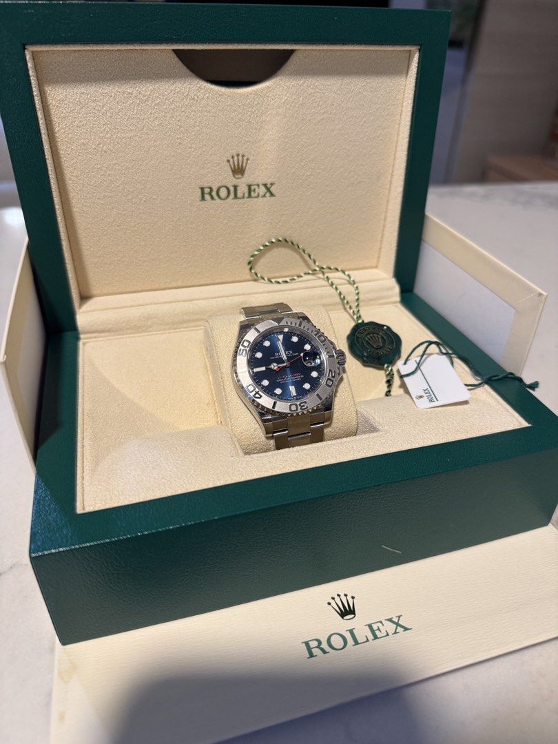 Rolex Yacht-Master Watch Blue Dial Steel (Category: Watches) located in Singapore. Submitted by ll.kt (Listing ID 1466530057, Image 1). Description: -rolex yachmaster 126622 -full set, 2023 -watch in very good condition, no deep scratches/dings -price is fixed willing to trade for starbucks, will topup accordingly .