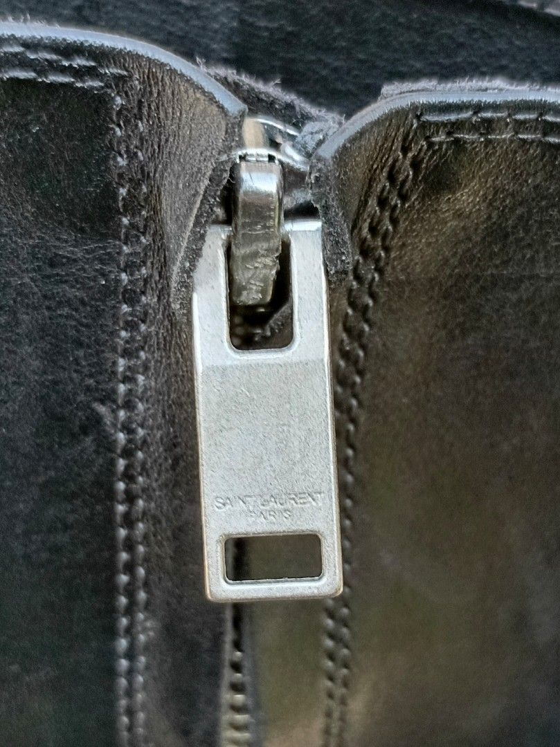 Saint Laurent Paris Wyatt Harness Boots (AVAIL) (Category: Boots) located in Manila. Submitted by nnoblesse (Listing ID 1466413776, Image 3). Description: Size 44-45 insole 28cm with YSL zipper Off.