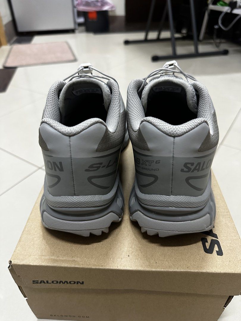 Salomon S-Lab XT 6 Soft Ground Grey (Category: Sneakers) located in Manila. Submitted by epiceap (Listing ID 1466435573, Image 2). Description: - Model: Salomon S-Lab XT 6 Soft Ground - Colorway: Grey - Features: Quicklace system with toggle closure, rugged outsole grip, and LAB branding on the toe - Condition: Clean uppers and pristine soles throughout - Inclusions: Original Salomon shoebox included.