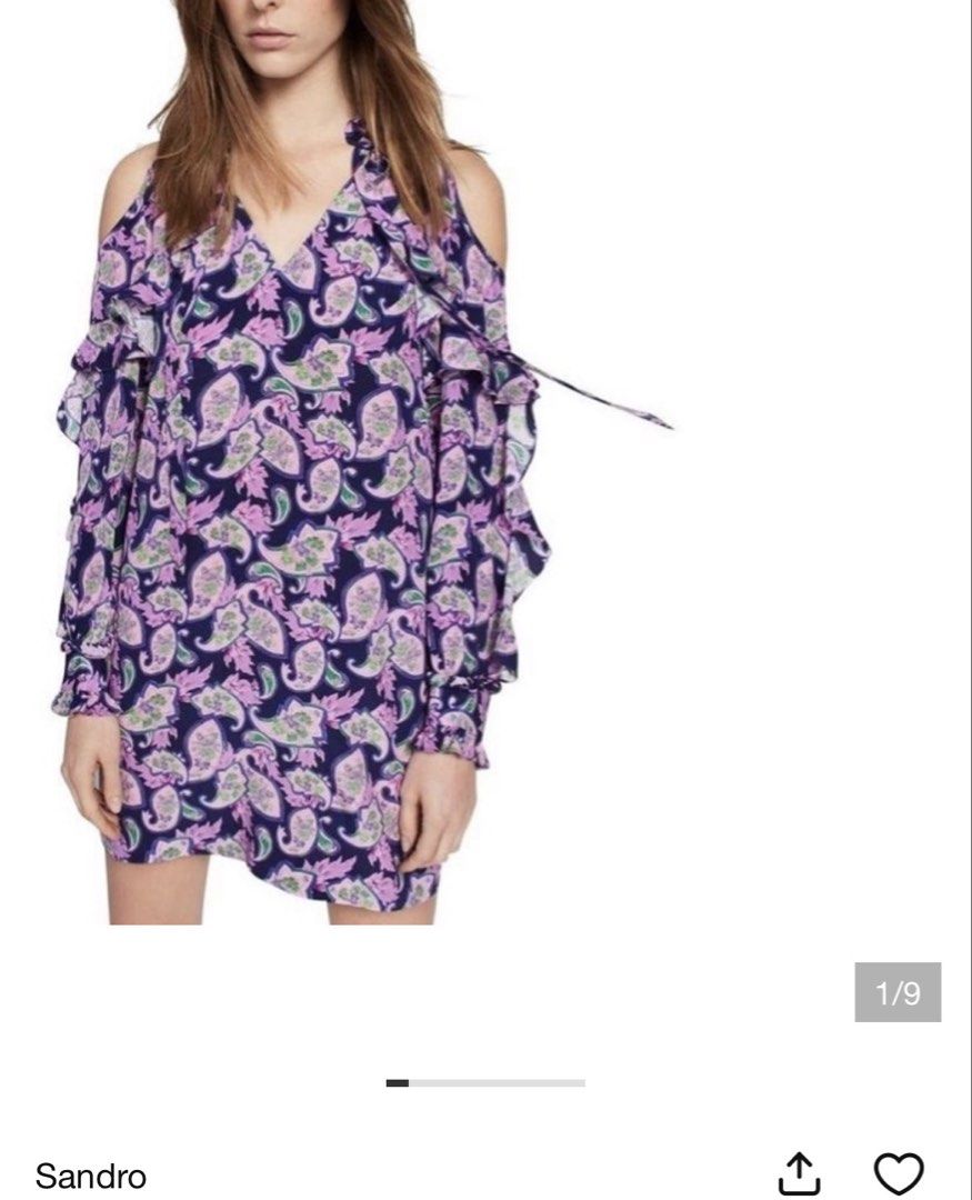 Sandro ruffled dress (Category: Dresses) located in Davao. Submitted by mj_designervintagecurator (Listing ID 1466489951, Image 2). Description: 📌In good condition 📌best fit small to semi med.