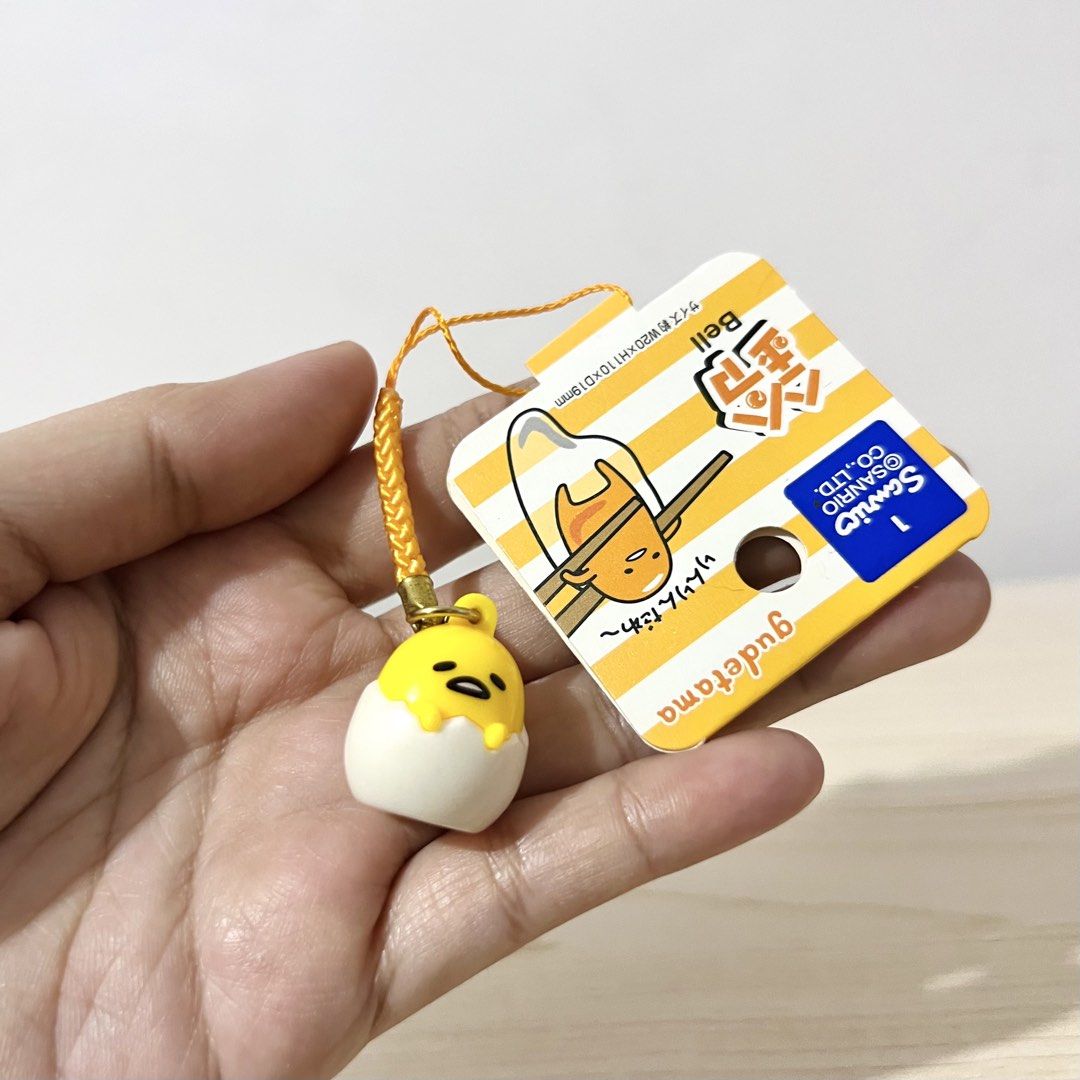 Sanrio Gudetama Bell Charm/Strap 2.5cm - Php 100 (Category: Character Goods) located in Davao. Submitted by pandorastoybox (Listing ID 1466411831, Image 3). Description: Sanrio Gudetama Bell Charm/Strap 2.5cm - Php 100 .