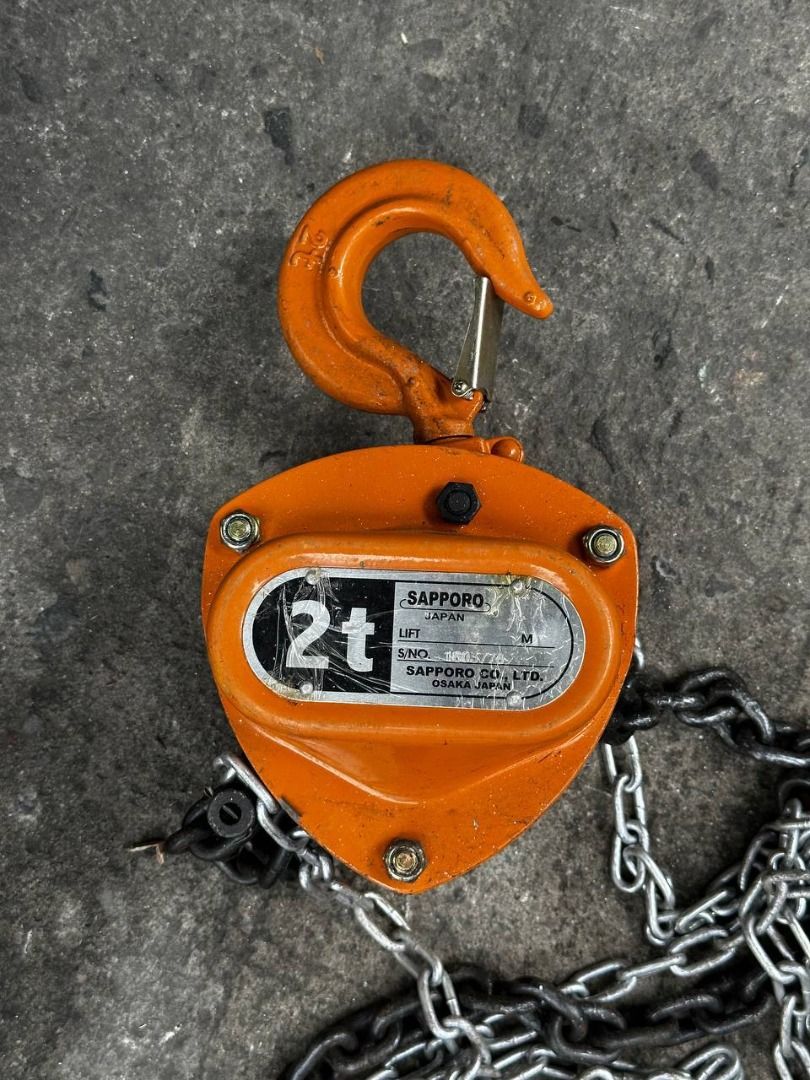 Saporro Chain Block Size : 2 tons (Category: Everything Else Others) located in Manila. Submitted by joeyroque09 (Listing ID 1466399718, Image 2). Description: Saporro Chain Block Size : 2 tons.