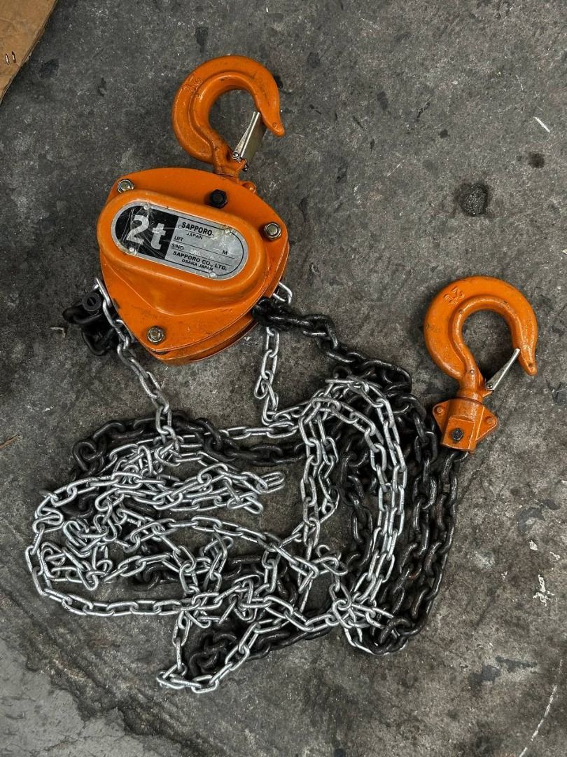 Saporro Chain Block Size : 2 tons (Category: Everything Else Others) located in Manila. Submitted by joeyroque09 (Listing ID 1466399718, Image 3). Description: Saporro Chain Block Size : 2 tons.