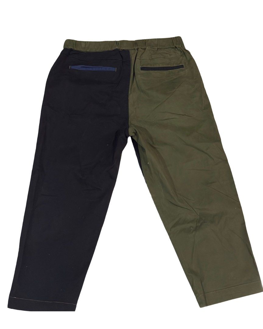 SCENE by Ice Fire Two-Tone Tapered Pants (Category: Chinos) located in Mandaluyong City. Submitted by jiadeclutters (Listing ID 1466484994, Image 2). Description: Personal faveeee Scene Two-Tone Tapered Pants, Color Black / Olive Dimensions Waist: 32-40 Length: 33.