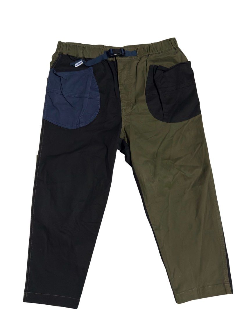 SCENE by Ice Fire Two-Tone Tapered Pants (Category: Chinos) located in Mandaluyong City. Submitted by jiadeclutters (Listing ID 1466484994, Image 1). Description: Personal faveeee Scene Two-Tone Tapered Pants, Color Black / Olive Dimensions Waist: 32-40 Length: 33.