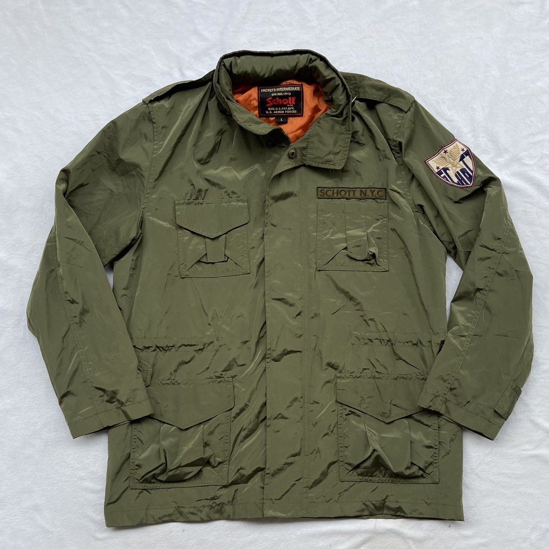 Schott Nylon Jacket (Category: Coats, Jackets and Outerwear) located in General Santos City (Dadiangas). Submitted by seventythirdpick (Listing ID 1466493721, Image 1). Description: Size. Large 22.5x28.5 No flaws Excellent.