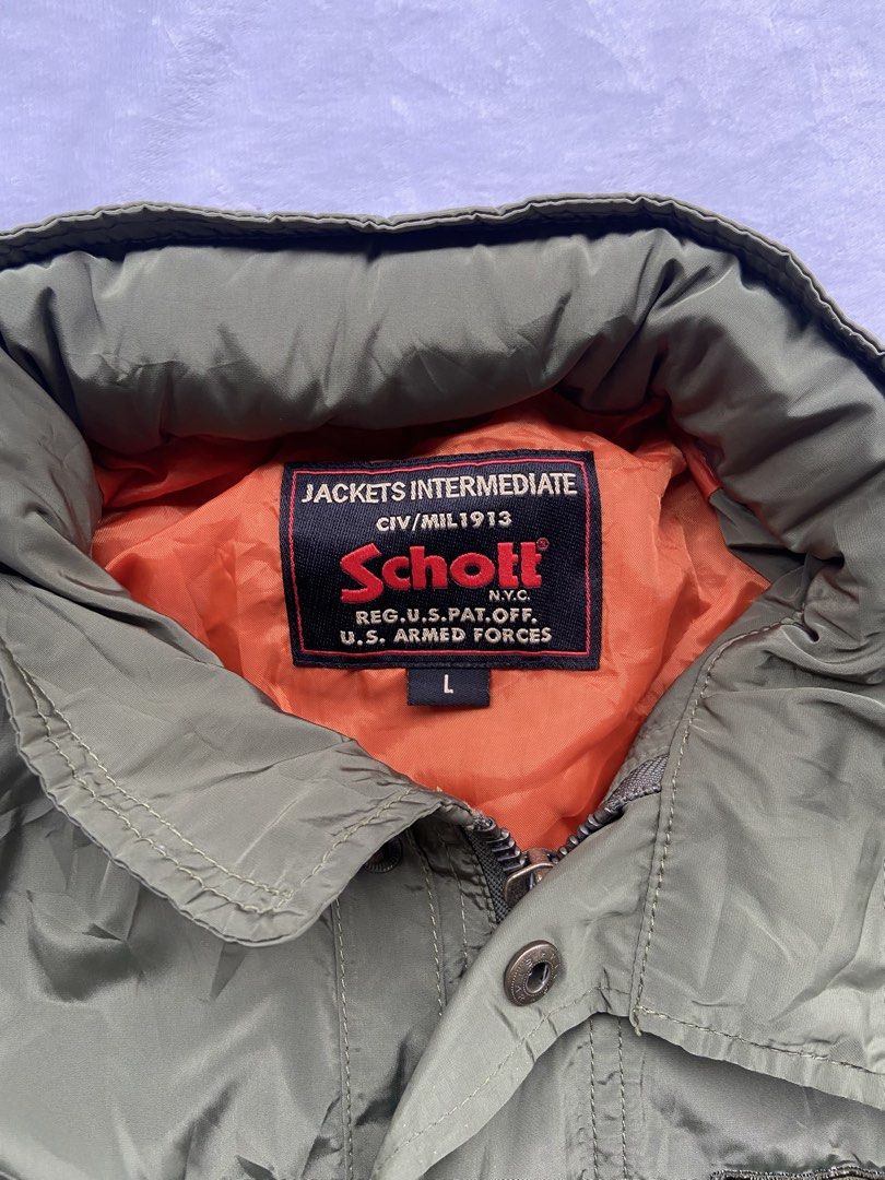 Schott Nylon Jacket (Category: Coats, Jackets and Outerwear) located in General Santos City (Dadiangas). Submitted by seventythirdpick (Listing ID 1466493721, Image 3). Description: Size. Large 22.5x28.5 No flaws Excellent.