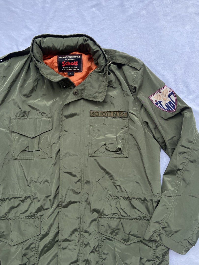Schott Nylon Jacket (Category: Coats, Jackets and Outerwear) located in General Santos City (Dadiangas). Submitted by seventythirdpick (Listing ID 1466493721, Image 2). Description: Size. Large 22.5x28.5 No flaws Excellent.