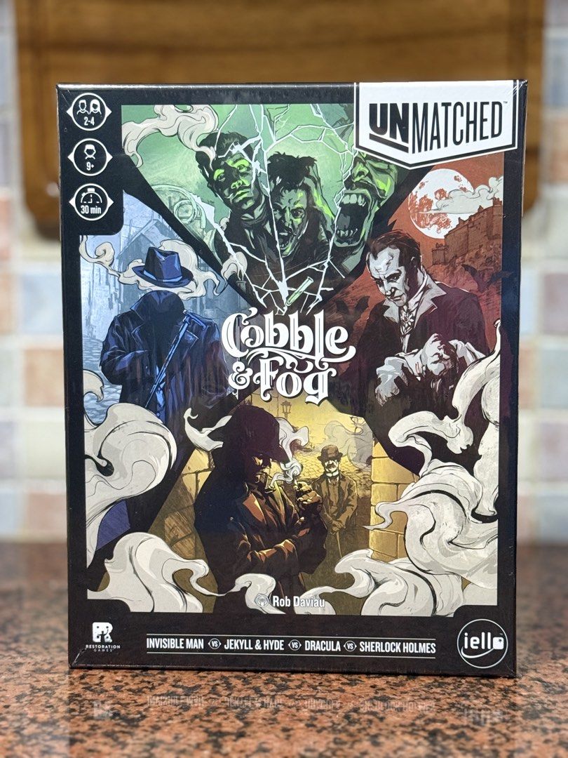 SEALED Unmatched: Cobble & Fog (Category: Board Games & Puzzles) located in Paranaque City. Submitted by theandiefeated (Listing ID 1466436138, Image 1). Description: Brand new. Purchased from Gaming Library. RFS: Extra copy Original price: 2700 Negotiable price. FREE SHIPPING WITHIN BF HOMES PARANAQUE .