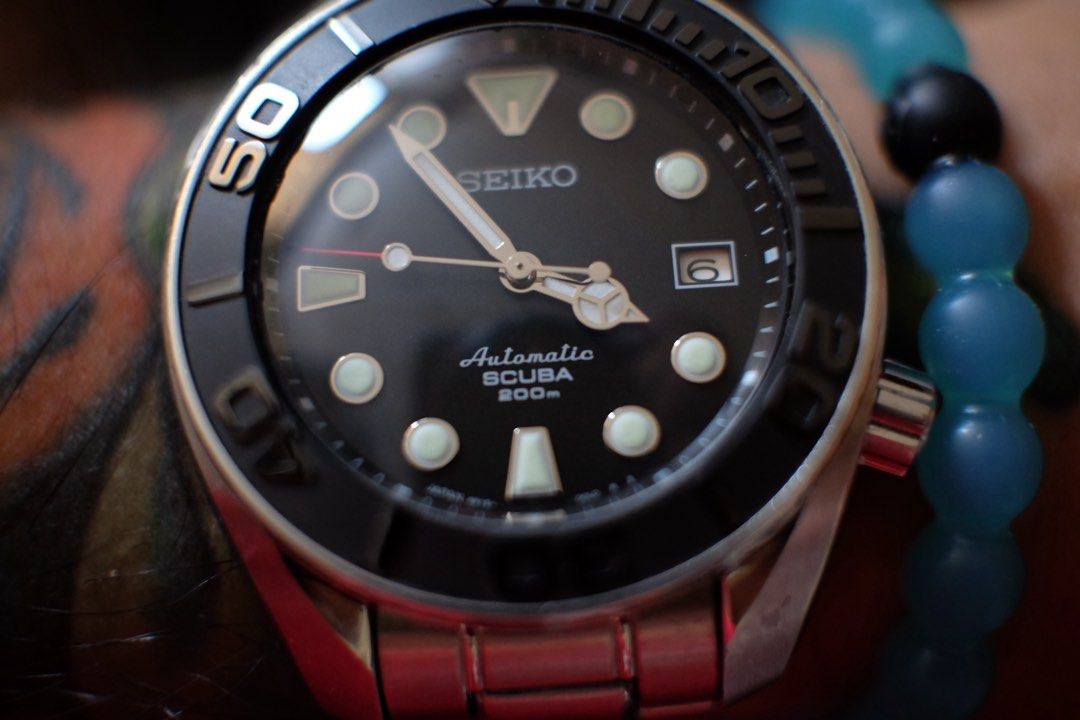 Seiko SBDC001 Sumo 1st Gen Japan Made Mod (Category: Men's Watches) located in Quezon City. Submitted by d33clut3r (Listing ID 1466477458, Image 1). Description: - Brand/Model: Seiko SBDC001 Sumo 1st Gen Japan Made Mod (great for 1st gen JDM collectors) - Bezel: Rotating all black aftermarket bezel - Water Resistance: 200m - Condition: working condition - Inclusions: Original metal bracelet, bonus black aftermarket rubber strap - Perfect for dail