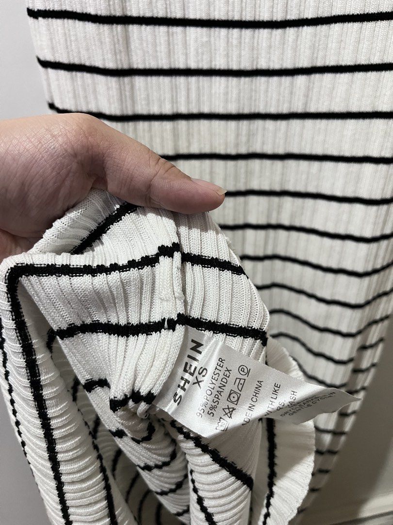 Shein Stripes Maxi Dress (Category: Dresses) located in Makati City. Submitted by _calrr17 (Listing ID 1466357131, Image 3). Description: used once only makes your body look curvy.