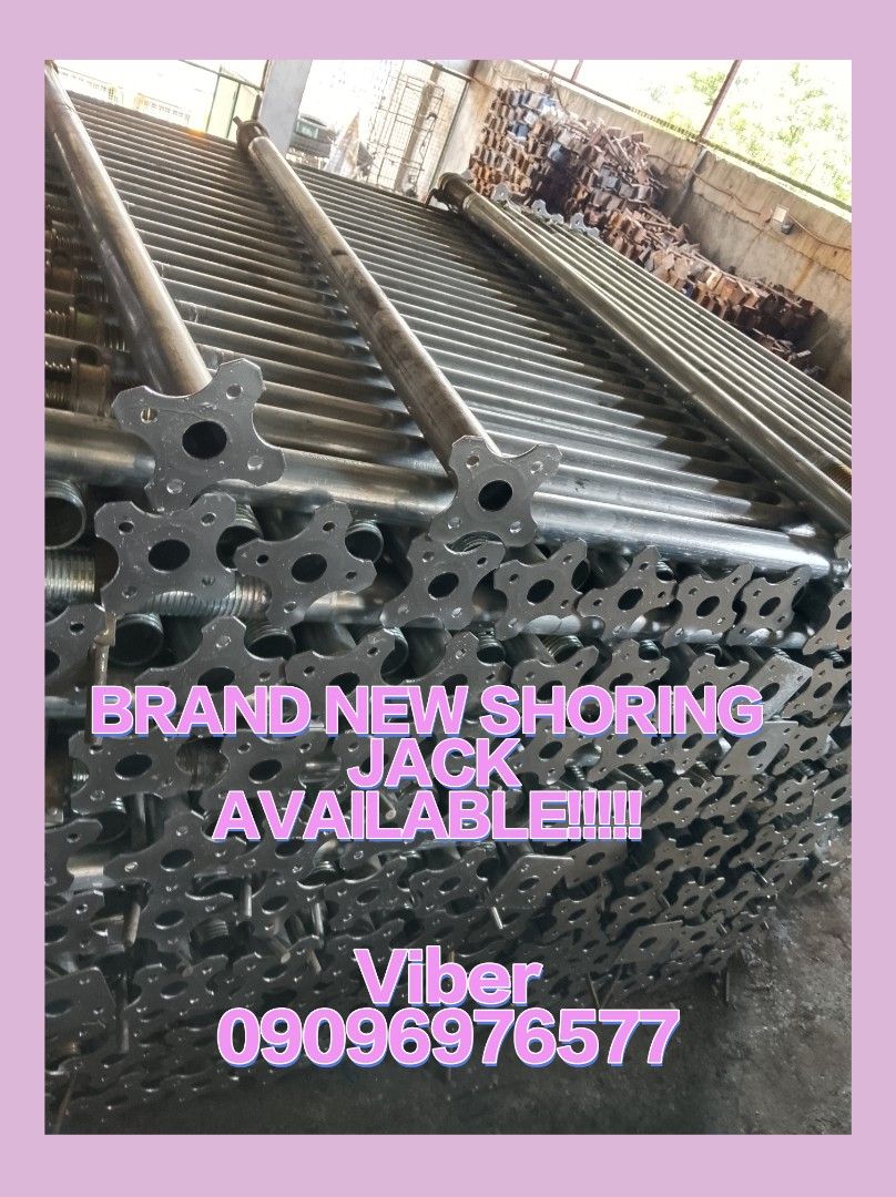 Shoring Jack Steel Support Post Construction Prop (Category: Construction & Building Materials) located in Manila. Submitted by clarisse_romero (Listing ID 1466472766, Image 2). Description: - Heavy-duty steel shoring jacks available in bulk - Adjustable height mechanism with threaded collar and pin - Sturdy base plates with pre-drilled holes for secure placement - Ideal for construction, formwork support, and structural reinforcement .