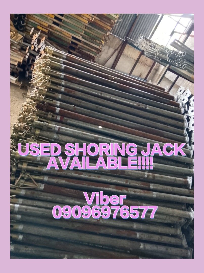 Shoring Jack Steel Support Post Construction Prop (Category: Construction & Building Materials) located in Manila. Submitted by clarisse_romero (Listing ID 1466472766, Image 1). Description: - Heavy-duty steel shoring jacks available in bulk - Adjustable height mechanism with threaded collar and pin - Sturdy base plates with pre-drilled holes for secure placement - Ideal for construction, formwork support, and structural reinforcement .
