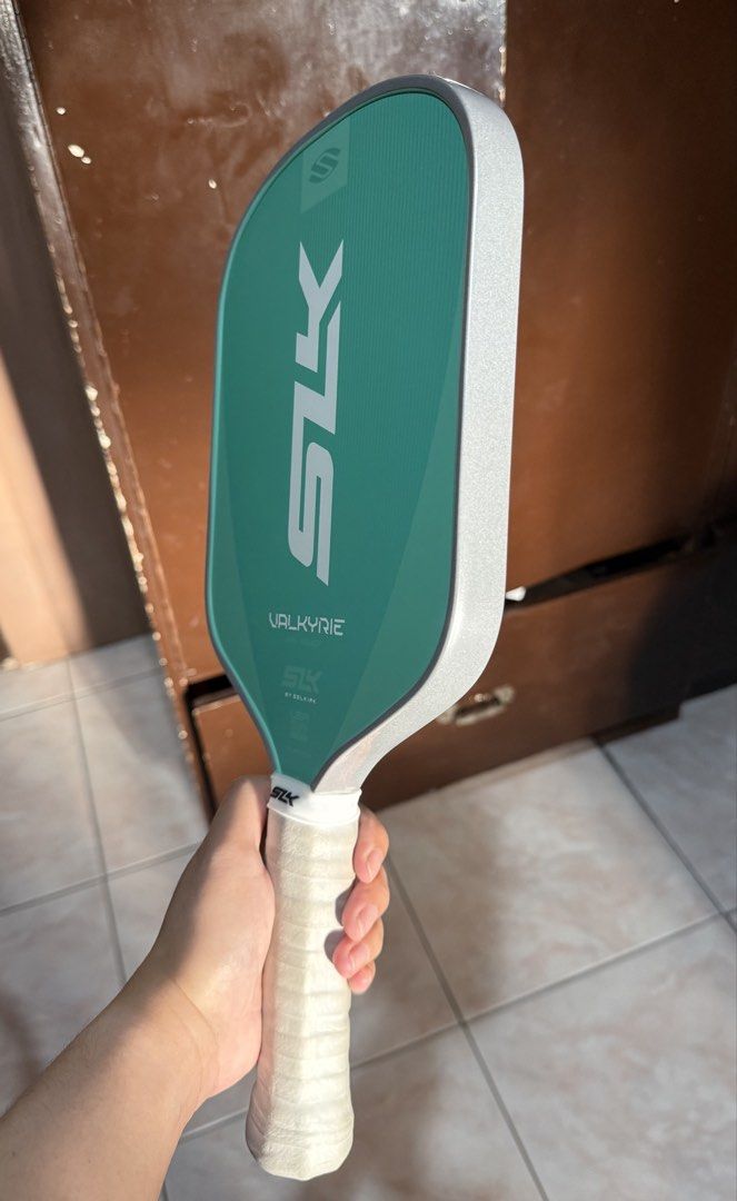 SLK Valkyrie Pickleball Paddle (Category: Other Sports Equipment and Supplies) located in Muntinlupa City. Submitted by nicolem27 (Listing ID 1466434543, Image 2). Description: SLK Valkyrie Pickleball Paddle Bought for 5k at Toby’s Festival Mall. With edge tape and grip since Day 1. Will include the extra grip so you can change. RFS: Used only for a few times, decided to switch paddles. MOP: BPI, GoTyme For Lalamove or Meet Up: Alabang/Muntinlupa