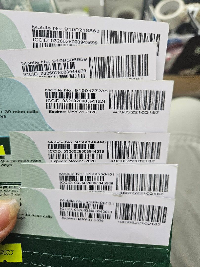 Smart sim 0919 til 2028 (Category: Sim Cards) located in San Juan City. Submitted by rjean02 (Listing ID 1464463084, Image 2). Description: 250 -500 each Brandnew regular Sim Data Call and text loc Theatermall Greenhills.