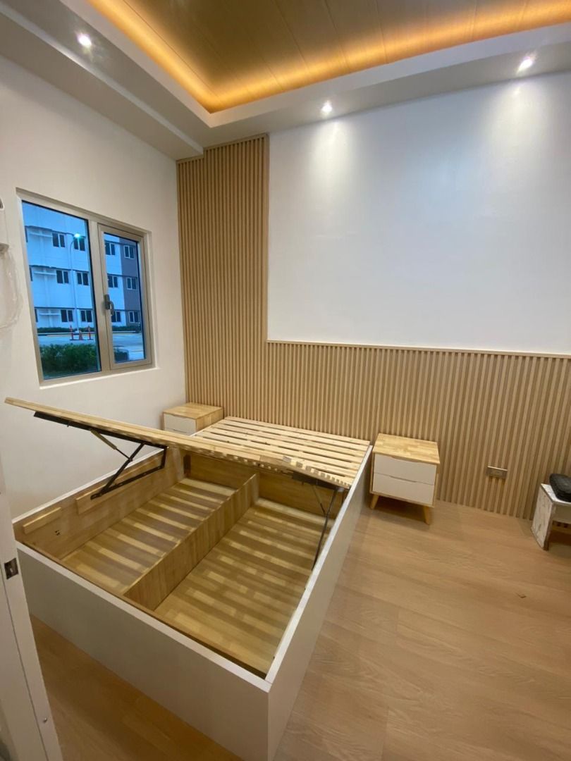 Solid Rubberwood Bed Frame (Category: Bed Frames & Mattresses) located in Caloocan City. Submitted by lyyyzzzz (Listing ID 1466502714, Image 1). Description: • Solid rubberwood construction • Treated & termite-free • Wood, Walnut & White finish • Regular / Pull-up Storage / Drawer Storage • Small to King sizes available • Free installation • Sturdy slatted mattress support • Low-profile or standard height options.