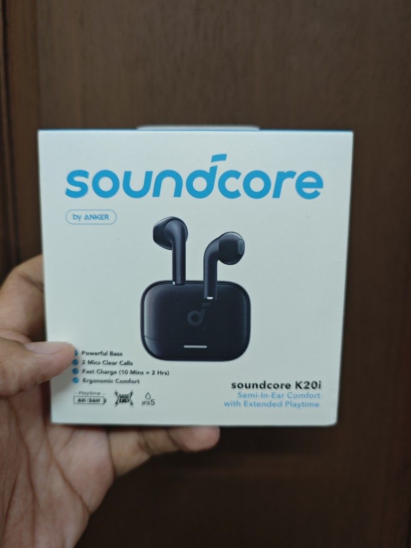 Soundcore Anker K20i wireless earphones (Category: Earphones) located in Quezon City. Submitted by unboxingtito (Listing ID 1466467739, Image 1). Description: Brand new..