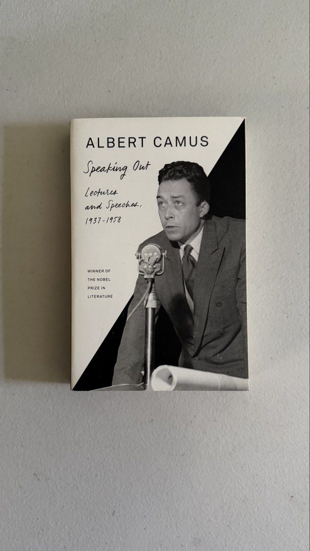 Speaking Out by Albert Camus (Category: Storybooks) located in Binan City. Submitted by greatreads (Listing ID 1466368032, Image 1). Description: This book is brand new. It has pencil underlinings. Final price is posted..