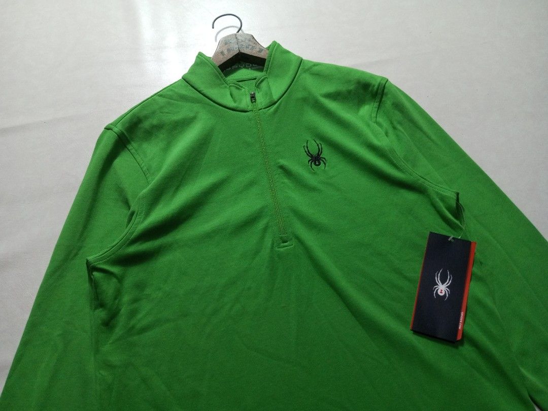 Spyder Green 1/4 Zip Up Pullover Brandnew (Category: Coats, Jackets and Outerwear) located in Urdaneta. Submitted by josephragontonjr95 (Listing ID 1466413037, Image 3). Description: - Spyder Green 1/4 Zip Up Pullover Brandnew - SIZE: SMALL - DIMENSIONS ⬇️ ⬇️ ⬇️ - WIDTH: 19 - LENGTH: 26.5 - COLOR RATE: 10/10 - ISSUES/FLAWS: NONE - CONDITION: BRANDNEW - Style: Men's quarter-zip pullover - Color: Green - Details: Embroidered chest logo, Spyder back