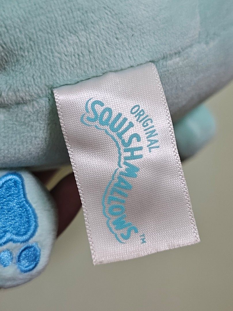 Squishmallow Bigfoot 7 inches (Joelle) (Category: Character Goods) located in Kabankalan. Submitted by ninunothrift (Listing ID 1466401588, Image 2). Description: No paper tag. Has flaw at the back (See picture). In otherwise good condition, washed, and very soft :]' MOP: Gcash MOD: J&T Loc: Negros.