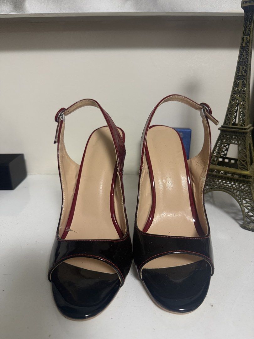 Stiletto high heels (Category: Heels) located in Cauayan City . Submitted by msdianavarro (Listing ID 1466473871, Image 2). Description: Size: 42 (26cm) Glossy Onlymaker black-and-red ombre open-toe slingback stiletto high heels..