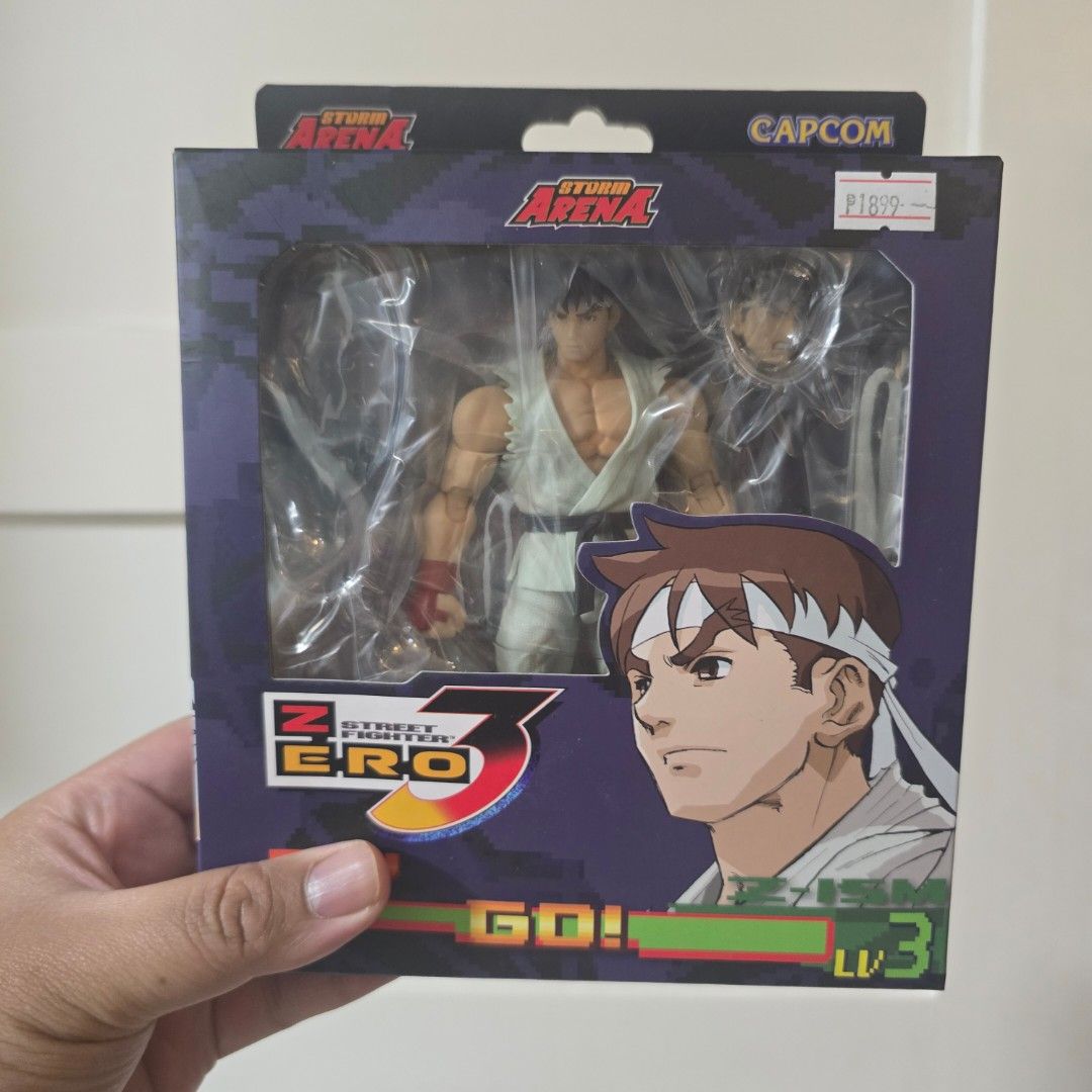 Storm Arena Capcom Street Fighter Zero 3 Action Figure (Category: Figurines & Statues) located in Mandaluyong City. Submitted by kyreii (Listing ID 1466538650, Image 2). Description: - Authentic Storm Arena Capcom Street Fighter Zero 3 action figure - Brand new and 100% unopened in original box (Ken and Sagat) - Back in Box (Ryu).