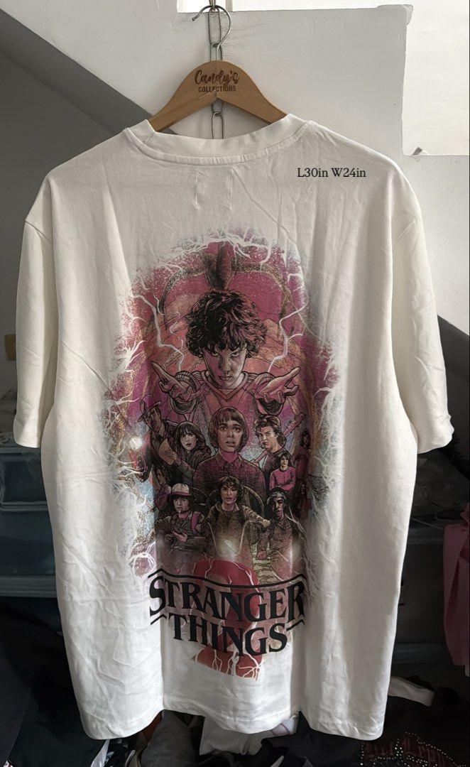 STRANGER THINGS (Category: Tshirts & Polo Shirts ) located in Cavite. Submitted by handpickedshirts (Listing ID 1466341417, Image 1). Description: New, cut tags. Approx L30in W24in laid flat Actual photos.