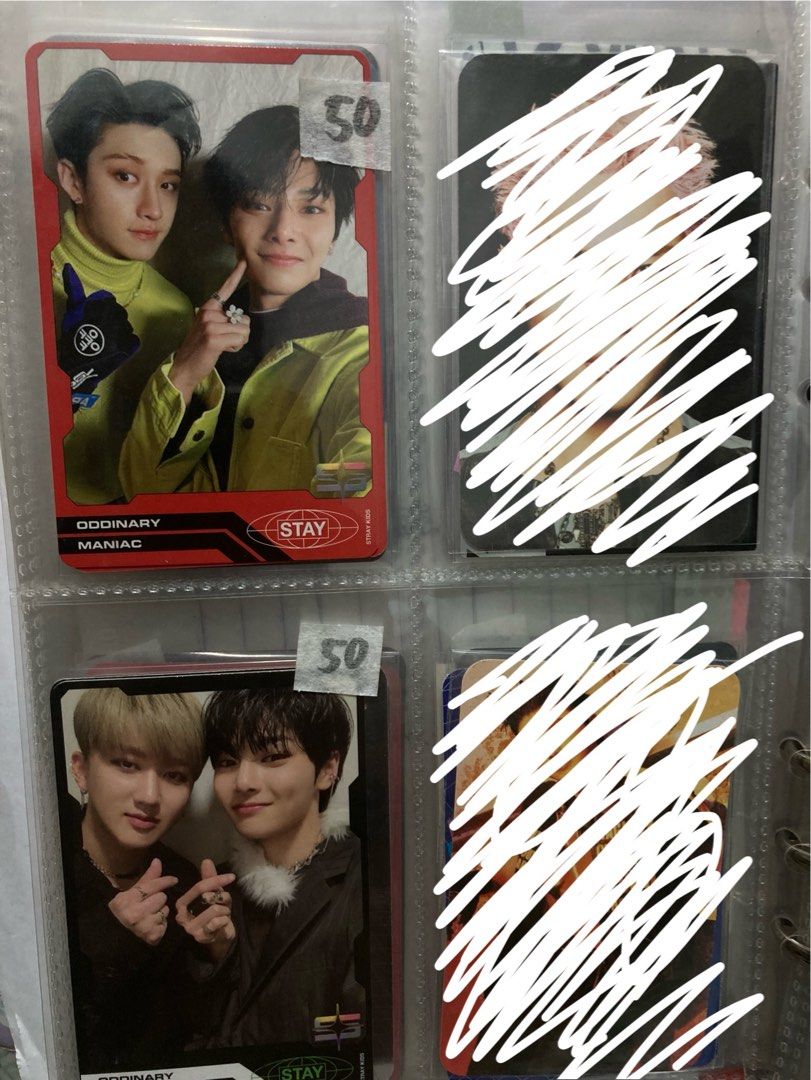 Stray Kids Photocards K-pop Album PCs| Oddinary (Category: K-Wave Merchandise) located in Manila. Submitted by so_steff (Listing ID 1466451818, Image 3). Description: - Official Stray Kids photocards and ID cards - Eras: ODDINARY - Available members: Hyunjin, Felix, Bang Chan, Changbin, Lee Know, Seungmin, and I.N. - Price: ₱50 to ₱200 (refer to tags) - mint condition - DM us for individual availability and bundle .