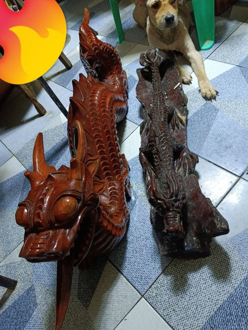 Take All Dragon Sculpture (Category: Other Home Decor) located in Mandaluyong City. Submitted by theforgottentreasures (Listing ID 1466457322, Image 3). Description: 16k pesos for both! 📌 Dragon Wooden Display Big 40 x 11 ½ inches 12k pesos Small 29 x 7 inches 6500 pesos made of solid wood what you see is what you get.