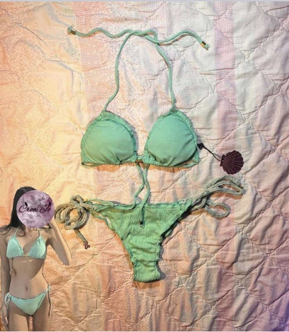 Teal Aquamarine Bikini 2 piece (Category: Bikinis & Swimsuits) located in Caloocan City. Submitted by daintyyellow (Listing ID 1466541423, Image 1). Description: with pad xs-s.