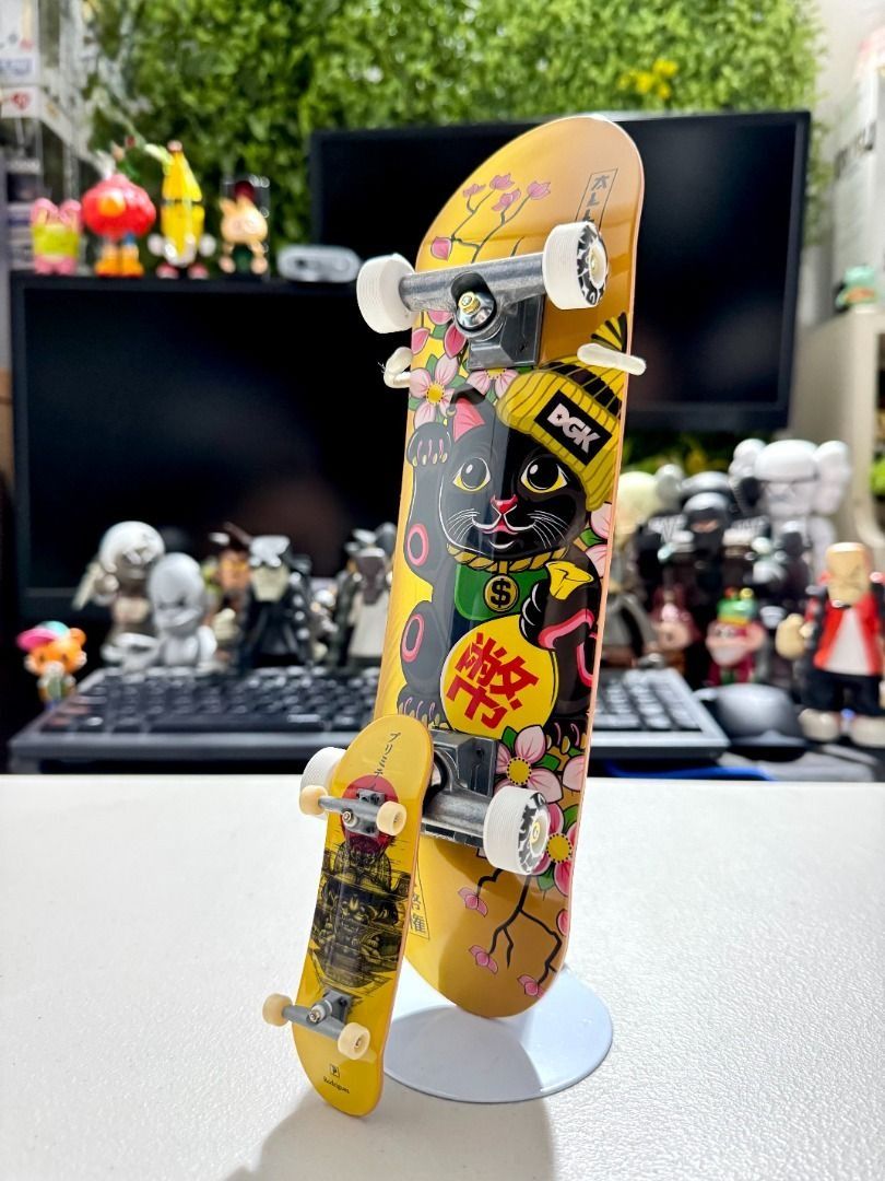 Tech Deck DGK All Day Lucky Cat Handboard / Skateboard (Category: Action & Battle Toys) located in Pasig City. Submitted by the.mad.pink.bear (Listing ID 1466468728, Image 2). Description: 💀 The Mad Pink Bear (FB Page) 💀 🔥 DGK All Day Lucky Cat Handboard by Tech Deck 🔥 ✅ Price • ₱1,800 ✅ Item Description • In Great Condition • Complete w/ Box & Stickers • Size Comparison (Second Pic) • Stands Approx. 11 Inches (Height) & 2.80 Inches (Wide) ✅ 