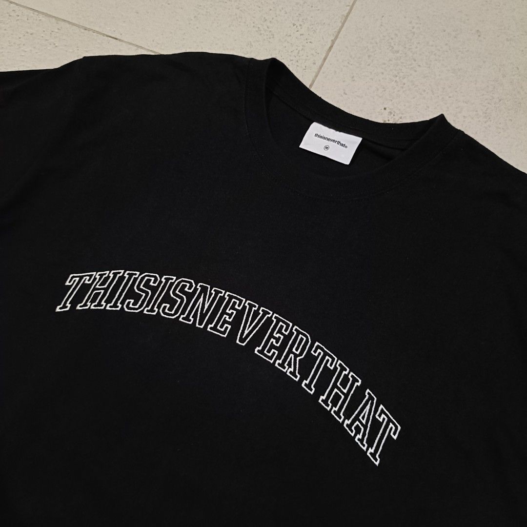 "THISISNEVERTHAT" Embroidered T-shirt (Category: Tshirts & Polo Shirts ) located in Cebu City. Submitted by findwaze6000 (Listing ID 1466523309, Image 2). Description: Excellent to New Size: Medium on tag Width: 21.5 Length: 30 Color rate: 9.8/10 Condition: 9.5/10 No issue Embroidery Logo ✅ Authentic ✅ Complete tags ✅ Washed✅ (ready to use) DM TO PURCHASE 📩.