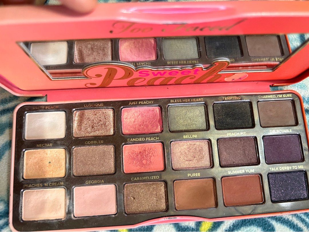 Too faced sweet peach (Category: Makeup) located in Nabua. Submitted by clementina_studio (Listing ID 1466421111, Image 1). Description: Bought here in carousell Authentic Rfs: decluttering .