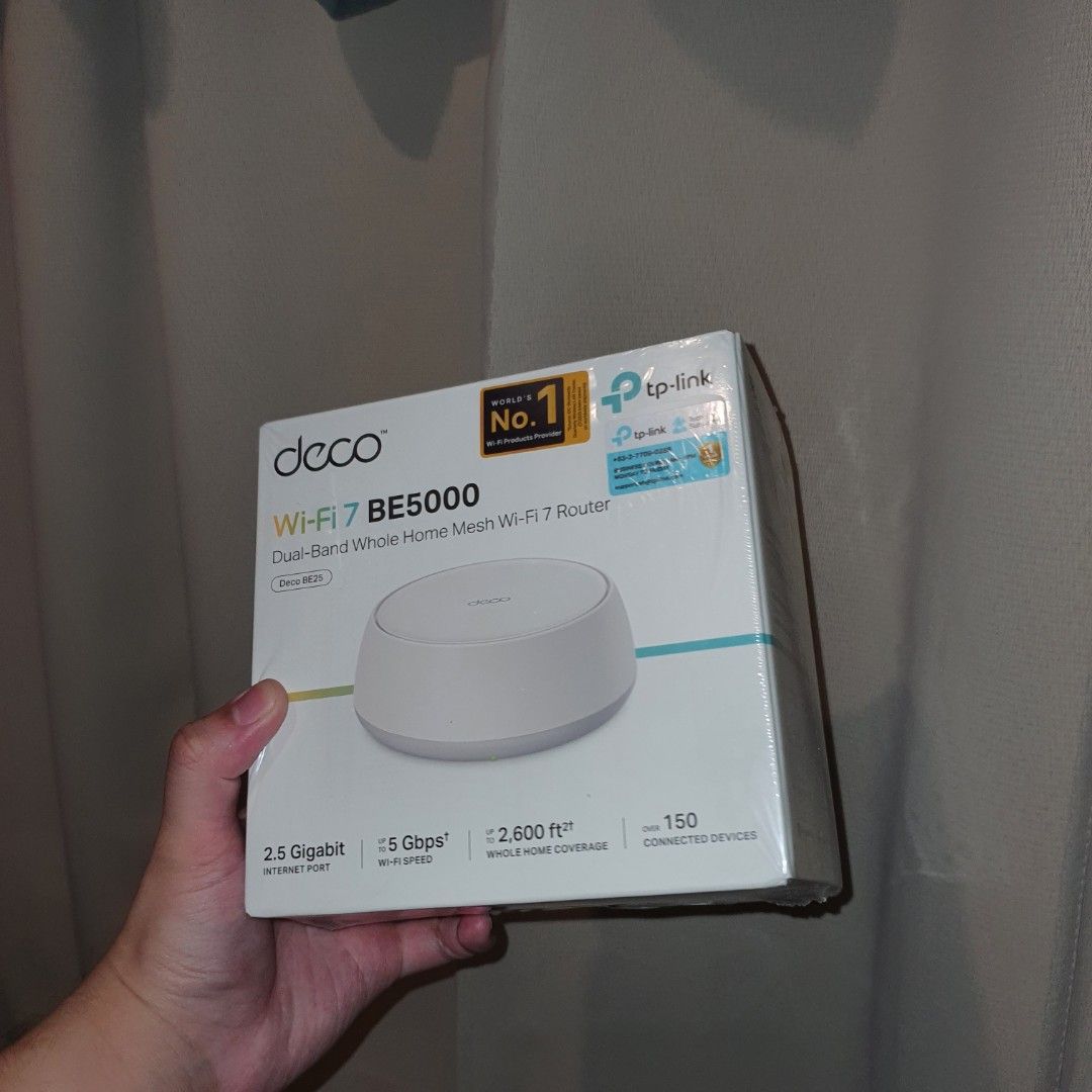 Tp link wifi 7 mesh router be 5000 be25 (Category: Cleaning Tools & Supplies) located in Manila. Submitted by mr.fast (Listing ID 1466338323, Image 1). Description: .