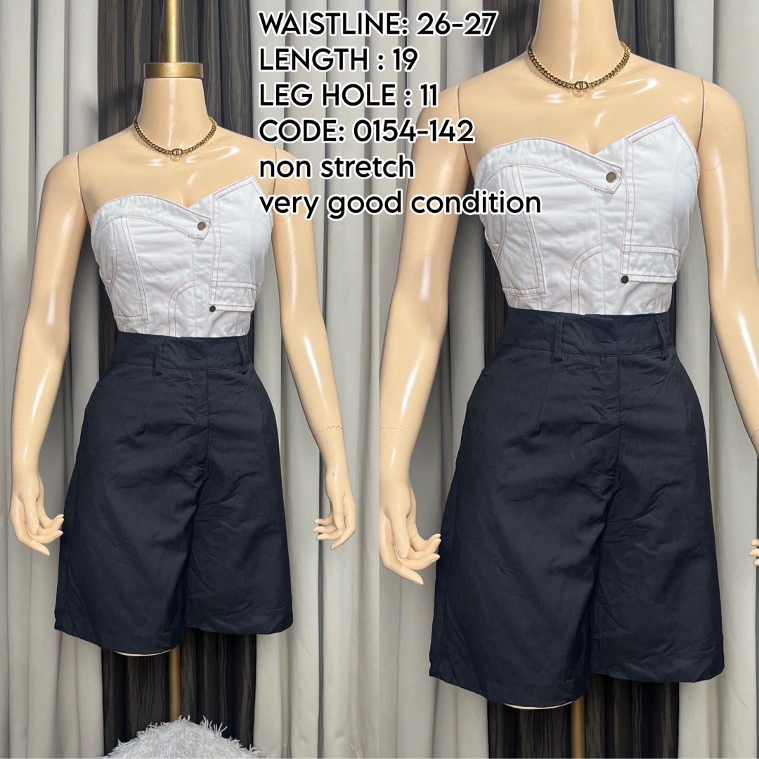 Trouser short (Category: Shorts) located in Naga. Submitted by rmapprl (Listing ID 1466491857, Image 1). Description: - Code: 0154-142 - Waistline: 26 to 27 inches - Shorts length: 19 inches - Leg hole: 11 inches - Fabric: Non-stretch - Style: Clean look, versatile for casual days or weekend outings, easy to match with sneakers or heels.